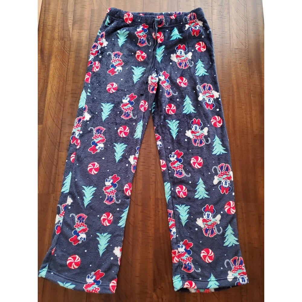 NWT Disney Womens Holiday Minnie Mouse Comfy Soft Pajama Lounge Pants - Size M